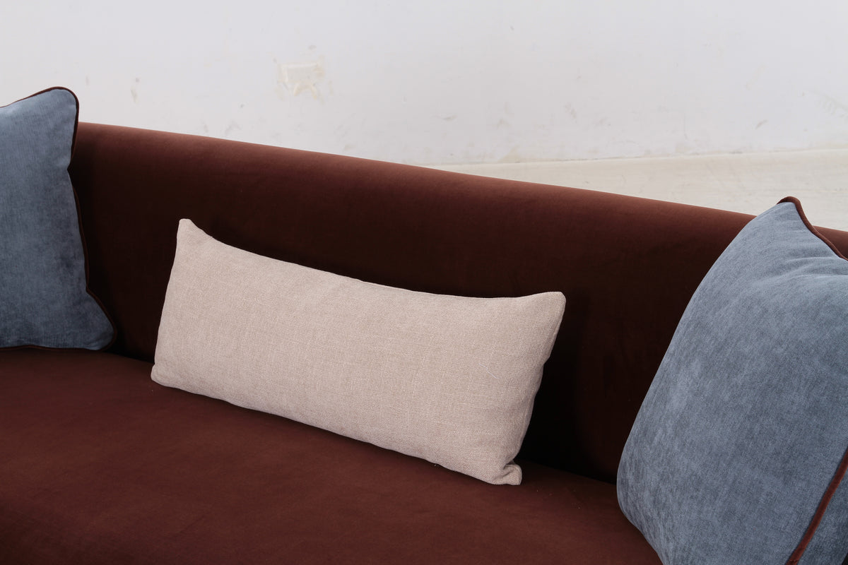 Boho Burgundy Velvet 5 Seater