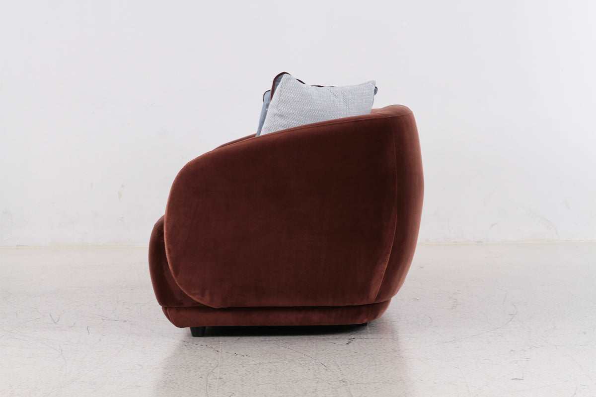 Boho Burgundy Velvet 5 Seater