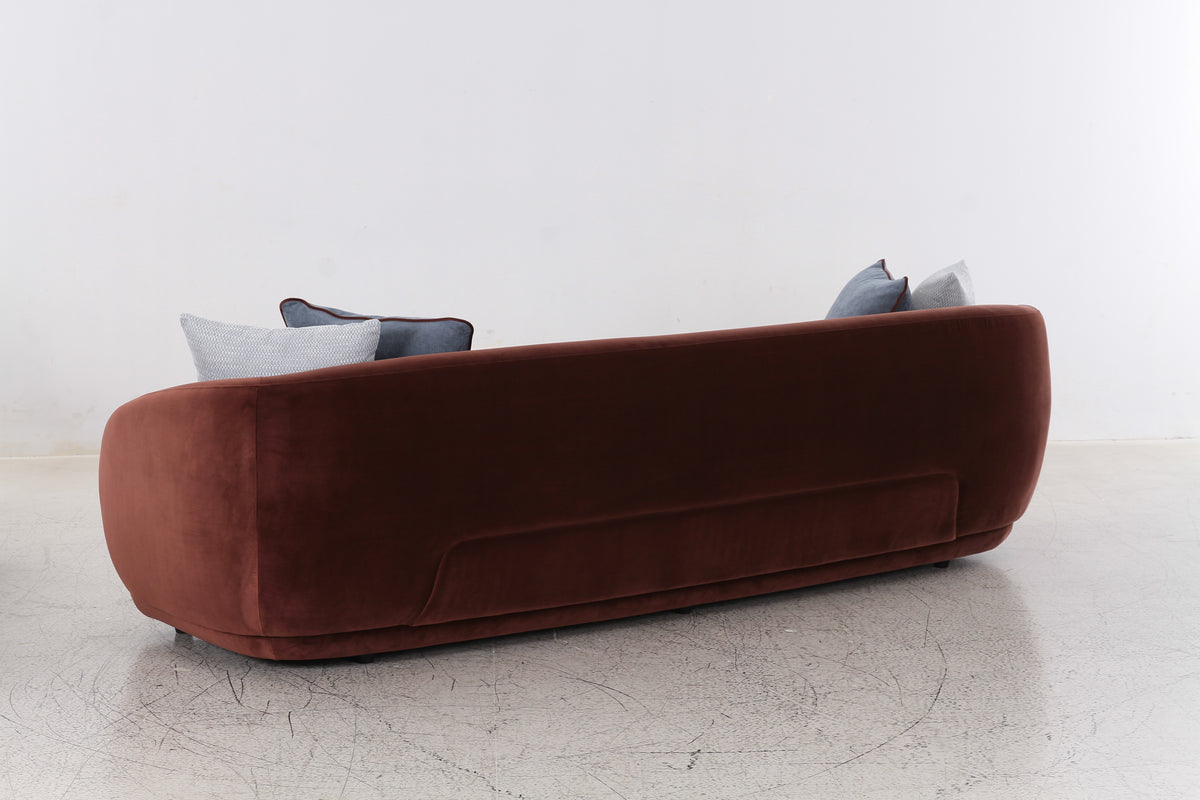 Boho Burgundy Velvet 5 Seater