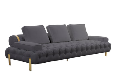Tufting Dark Grey 4 Seater Sofa