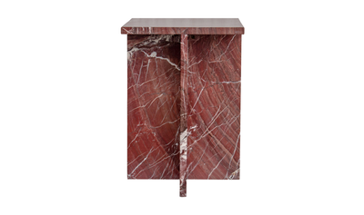 Blair Accent Table Rosso Levanto Marble