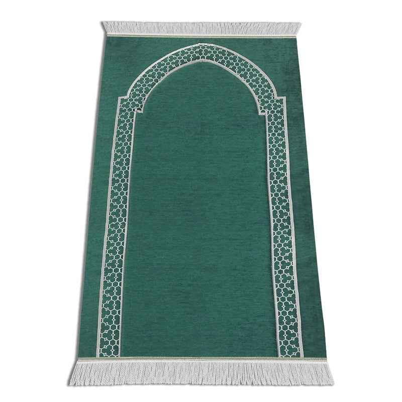 Al-Huda Memory Foam Prayer Mat| Soft Velvet Fabric | Joint & Knee Support | Foldable Design