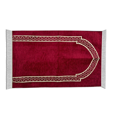 Al-Huda Memory Foam Prayer Mat| Soft Velvet Fabric | Joint & Knee Support | Foldable Design