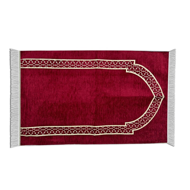 Al-Huda Memory Foam Prayer Mat| Soft Velvet Fabric | Joint & Knee Support | Foldable Design