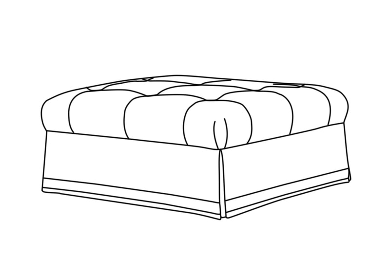 Cottage Calm by Nouf Alaboudi Ottoman