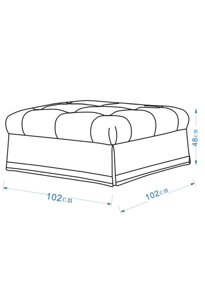 Cottage Calm by Nouf Alaboudi Ottoman