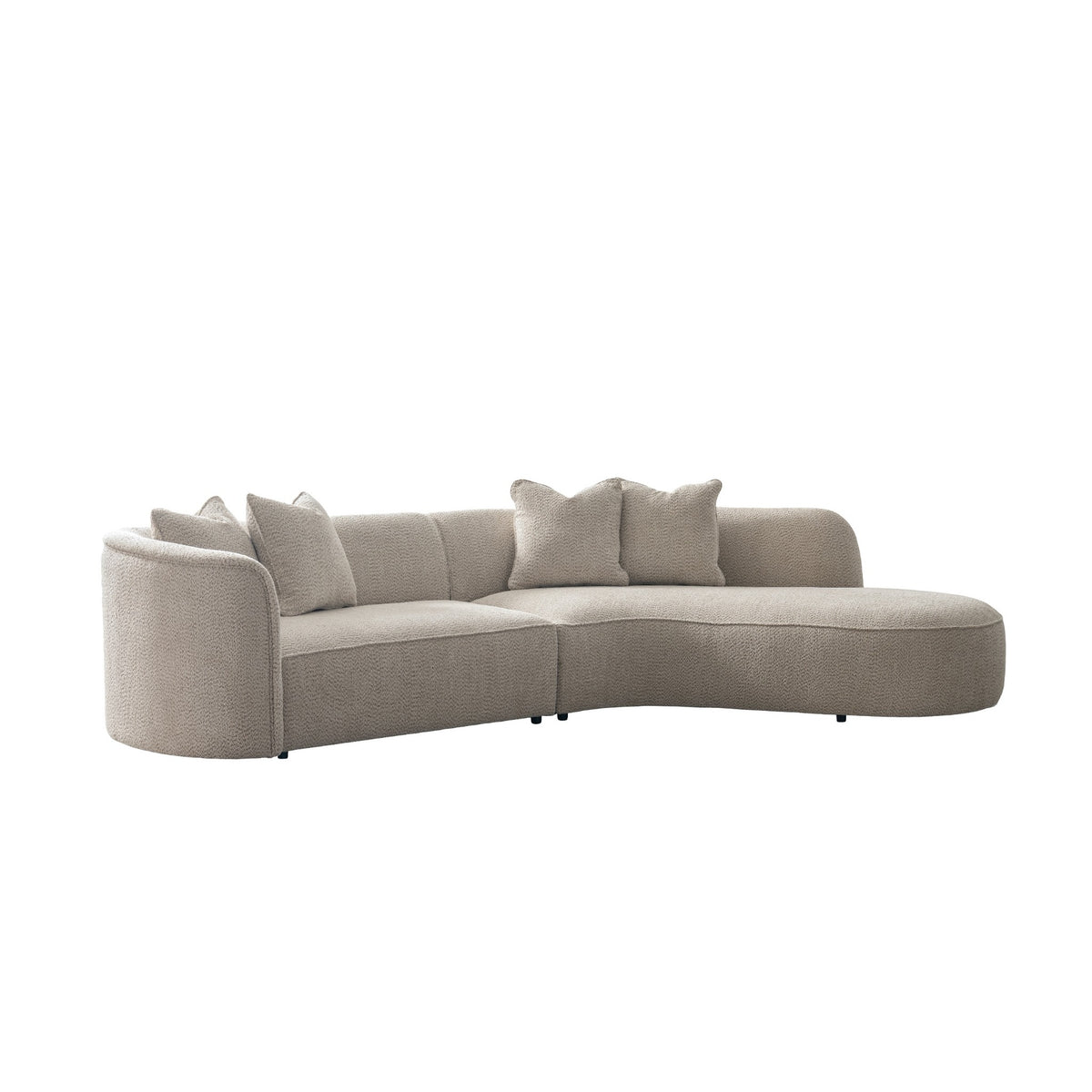 Raya Beige Sectional (Right Chaise+Left Arm)