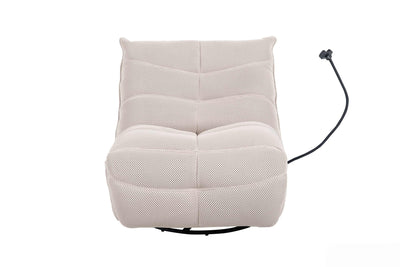 Finn Beige Swivel Power Recliner