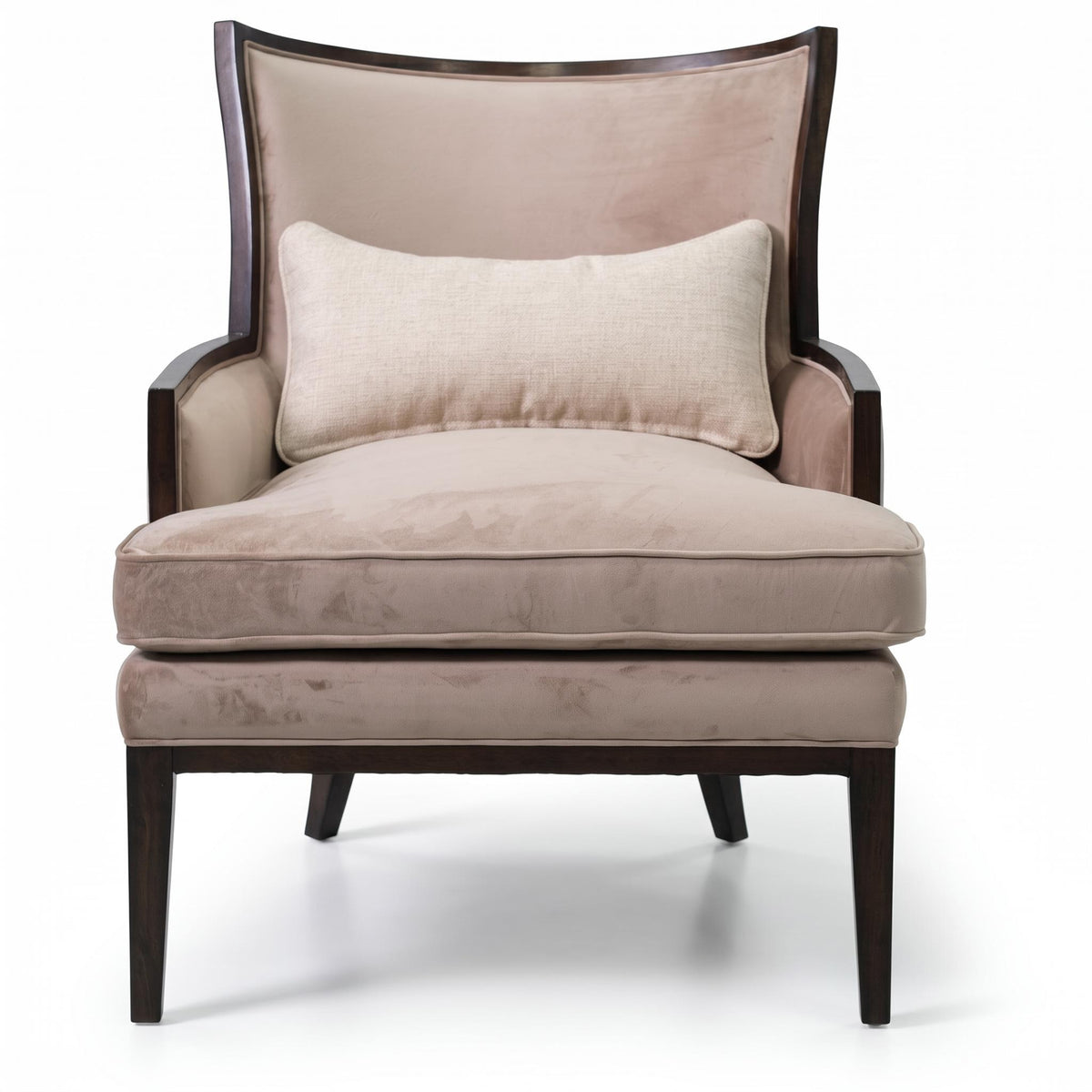 Ajda Velvet Brown Arm Chair