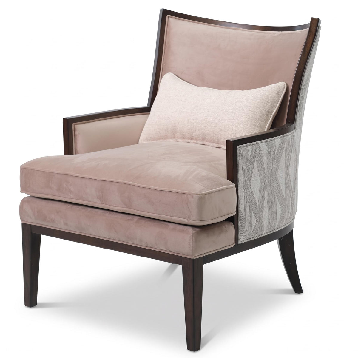 Ajda Velvet Brown Arm Chair