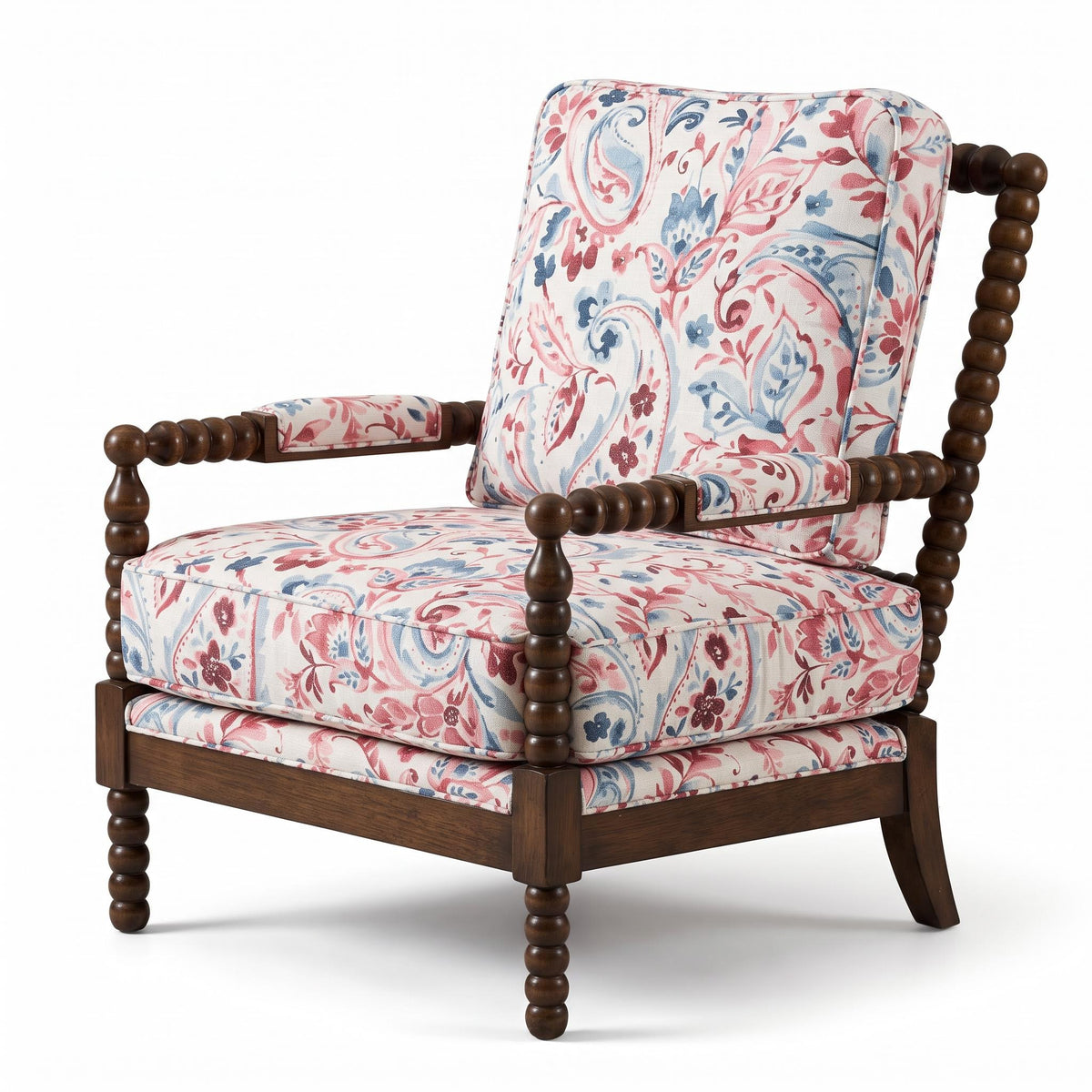 Country Rose Floral Patterns Accent Chair