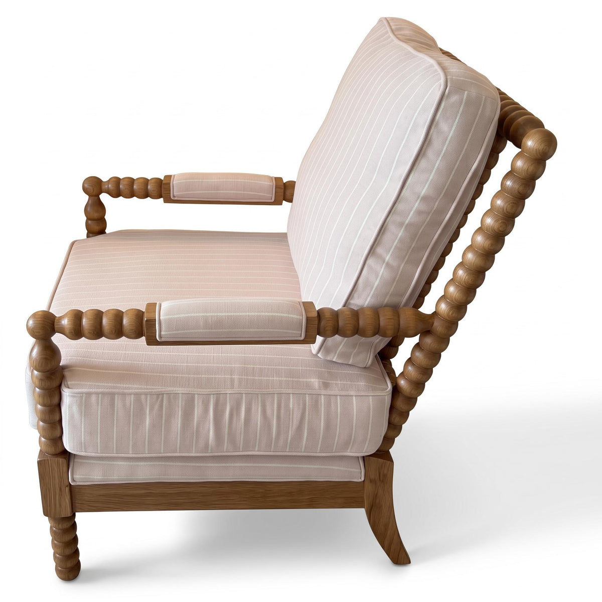 Country Rose Striped Patterns Accent Chair