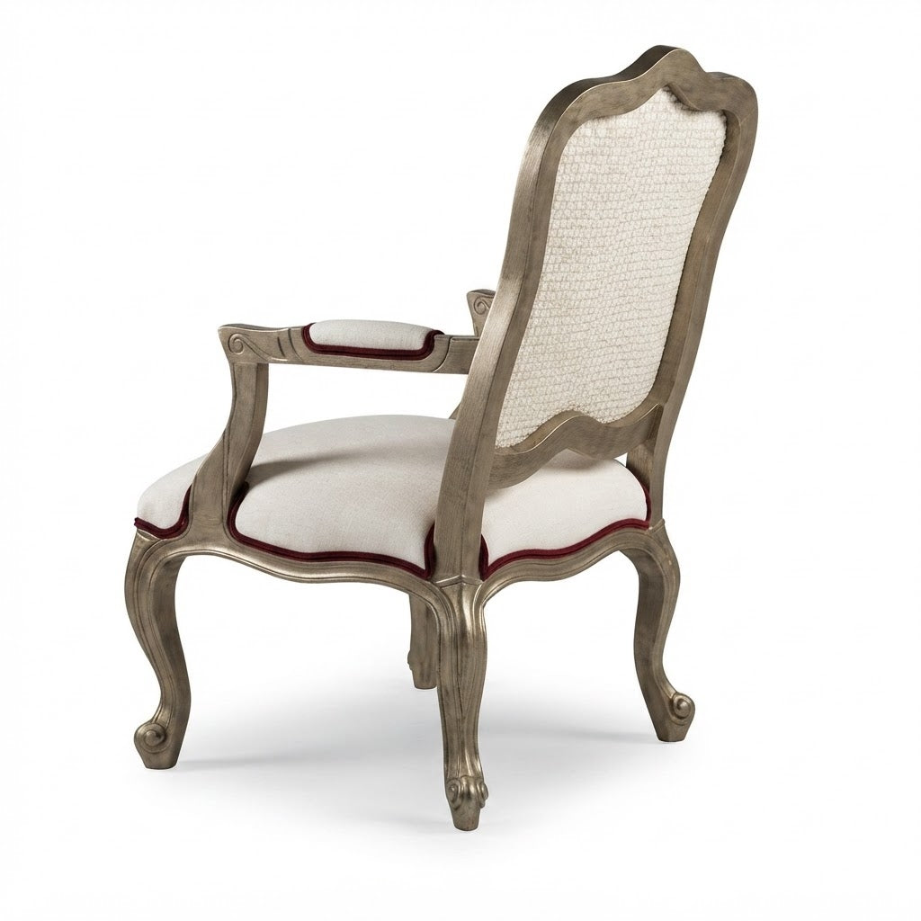 Fatima Roze Ivory Accent Chair