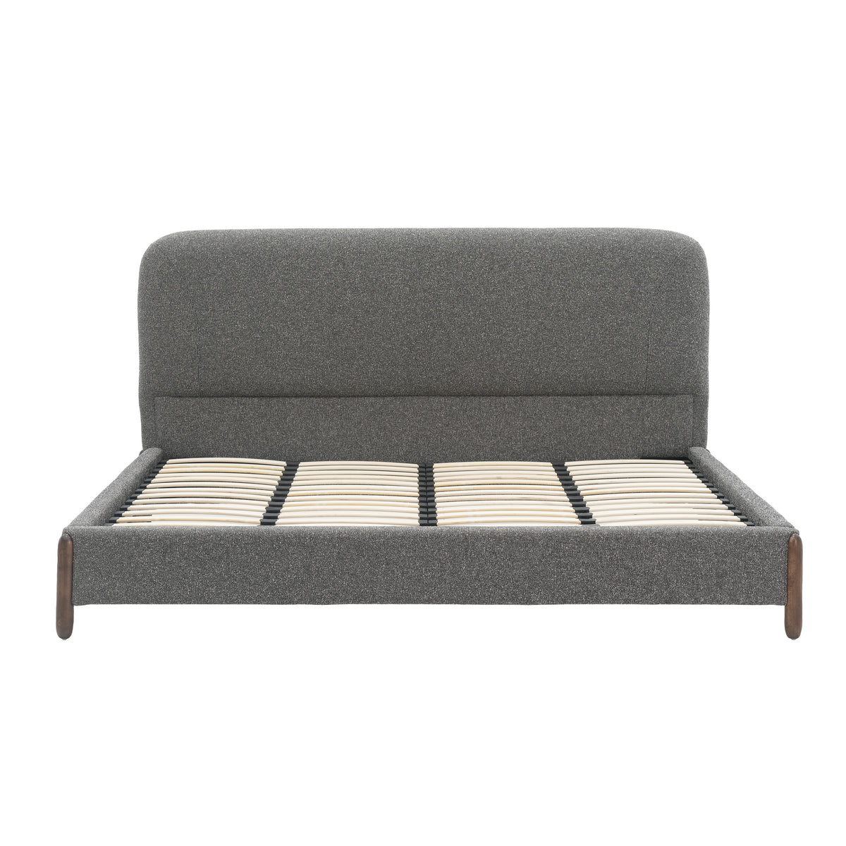 Grace Grey Fabric King Size Bed