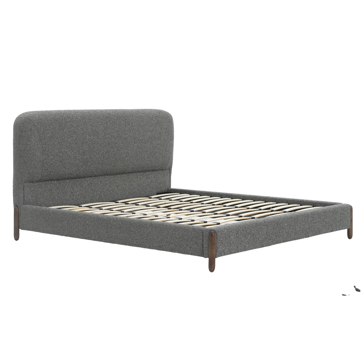 Grace Grey Fabric King Size Bed