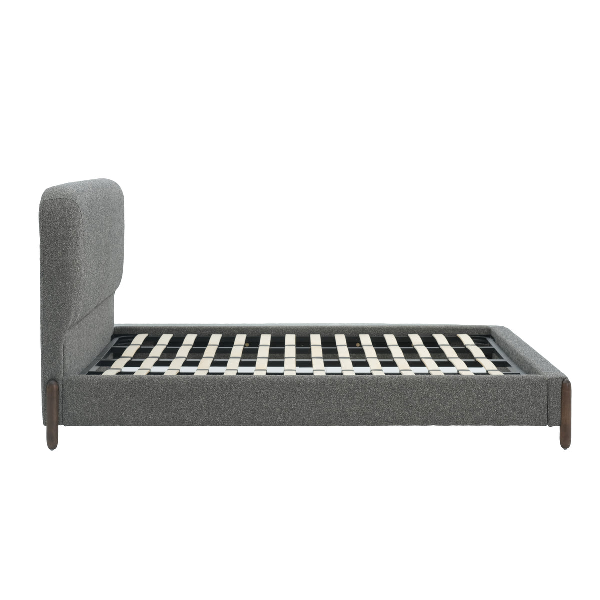 Grace Grey Fabric King Size Bed