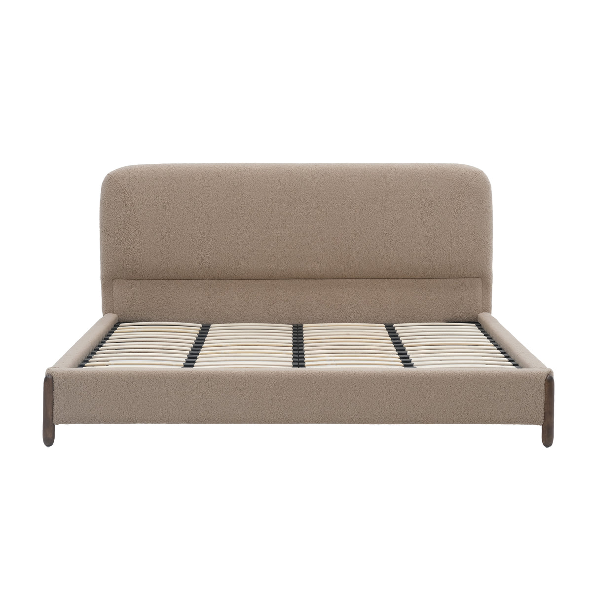 Grace Camel Fabric King Size Bed