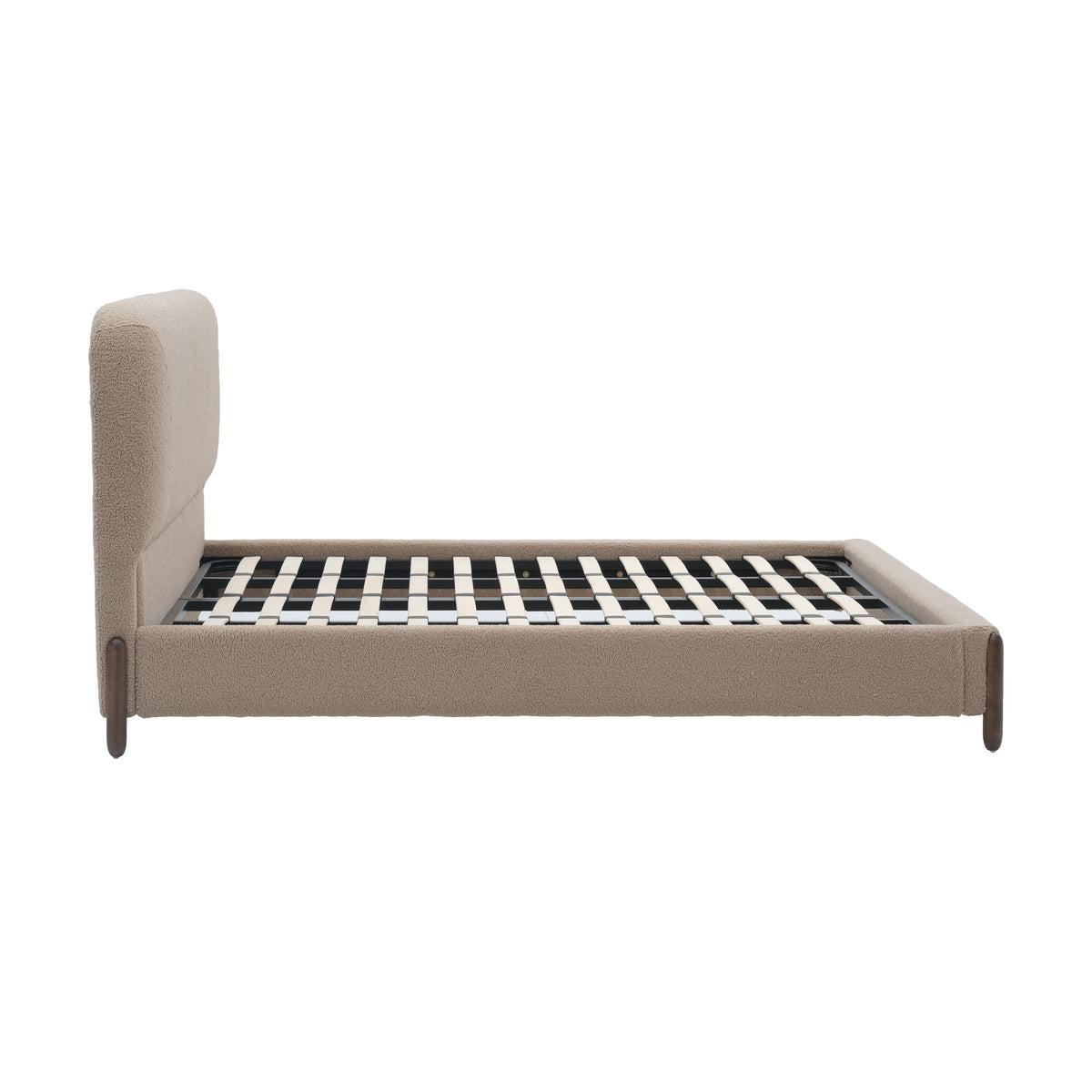 Grace Camel Fabric King Size Bed