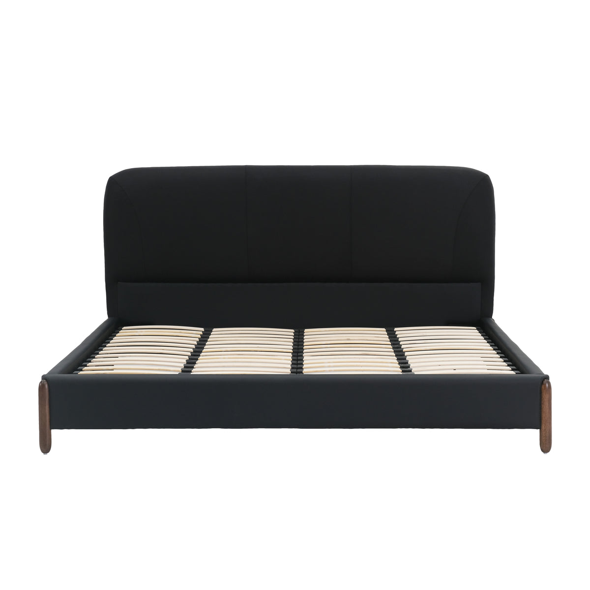 Grace Black Leather King Size Bed