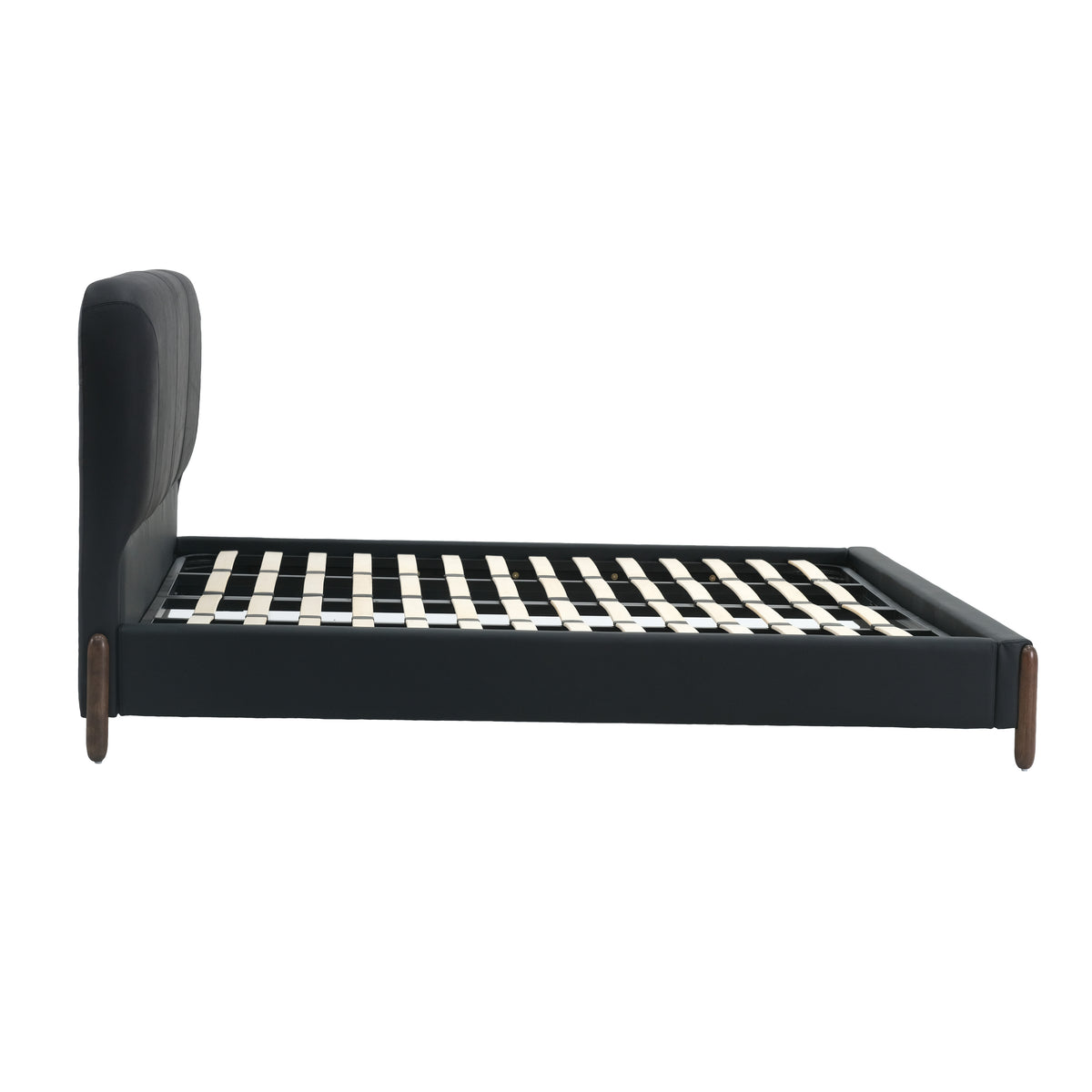 Grace Black Leather King Size Bed