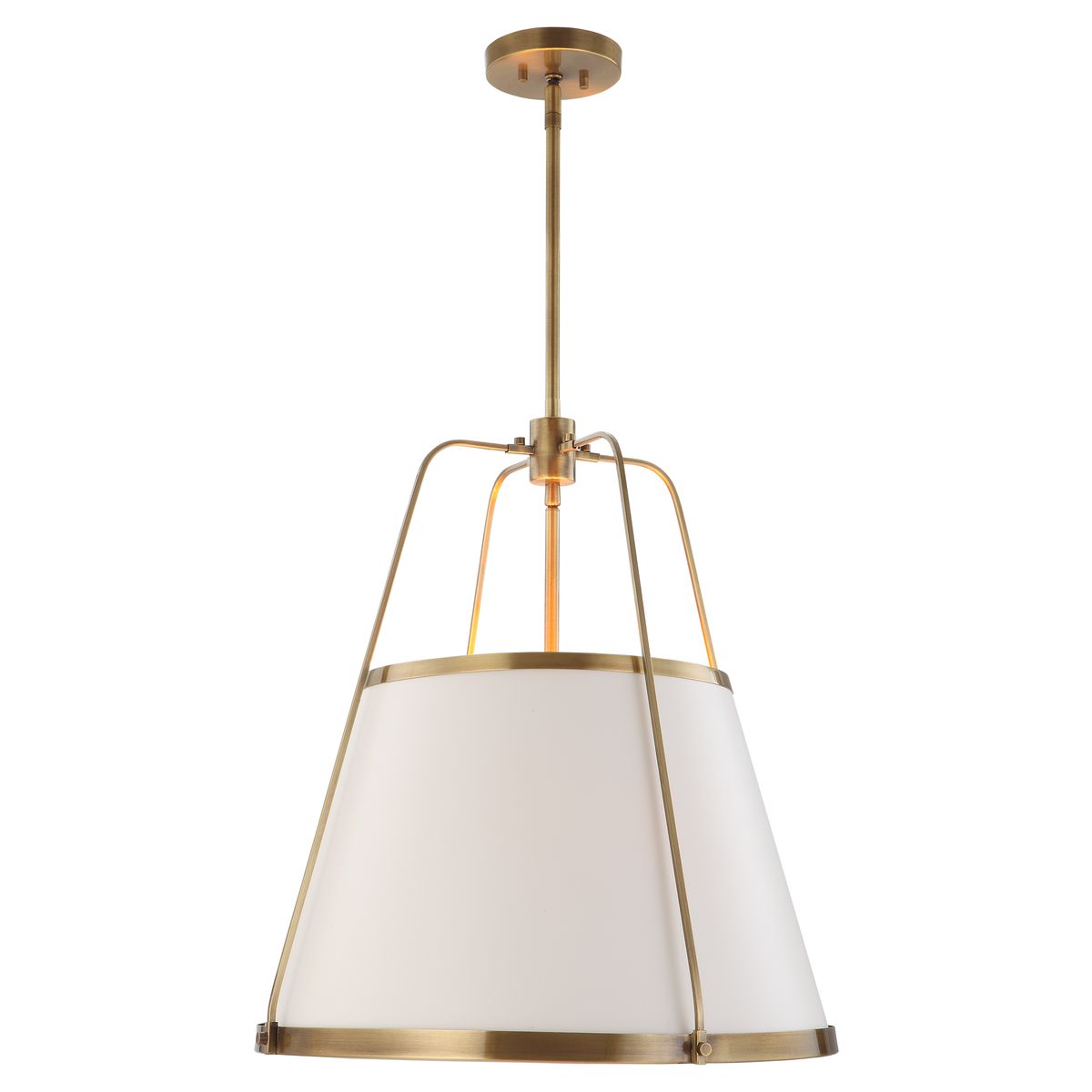 Leather Classic, 4 Lt Pendant - White