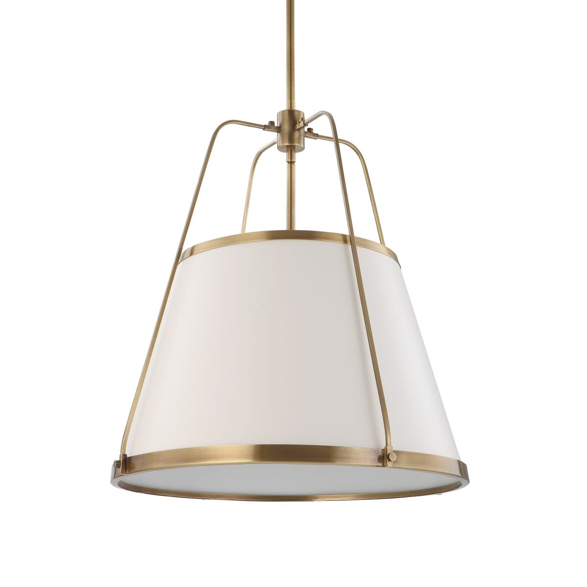 Leather Classic, 4 Lt Pendant - White