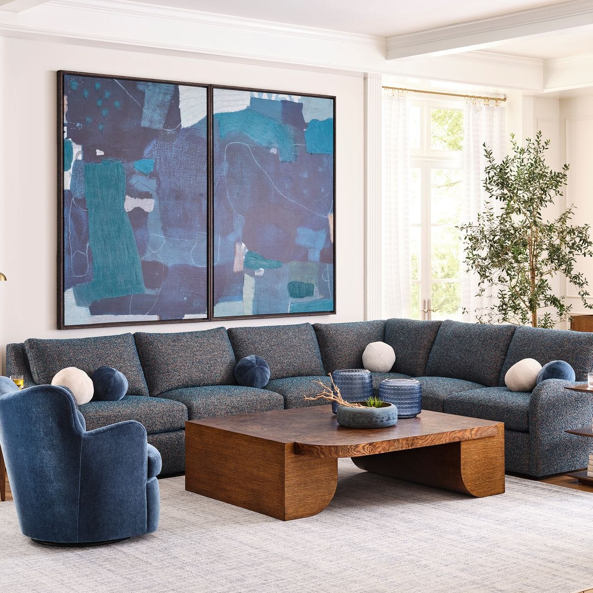 Wait Until Dusk Diptych Canvas  S/2 - Large