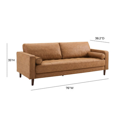 Cave Brown Sofa 76-inch