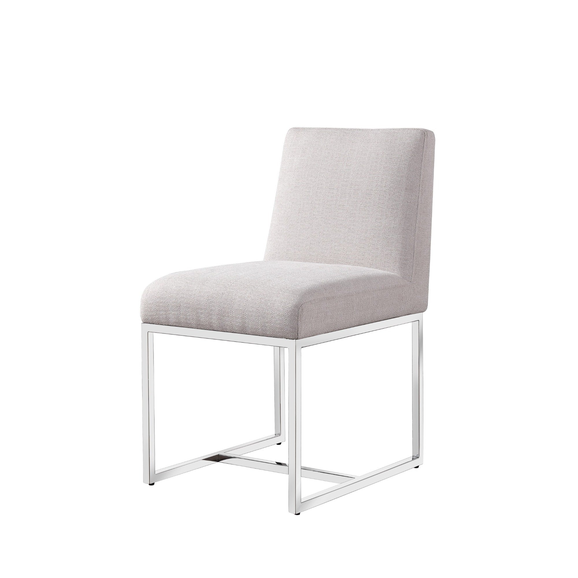 Alexa RF-1574-DC1 Chair — Light Beige — Linen — Silver Legs