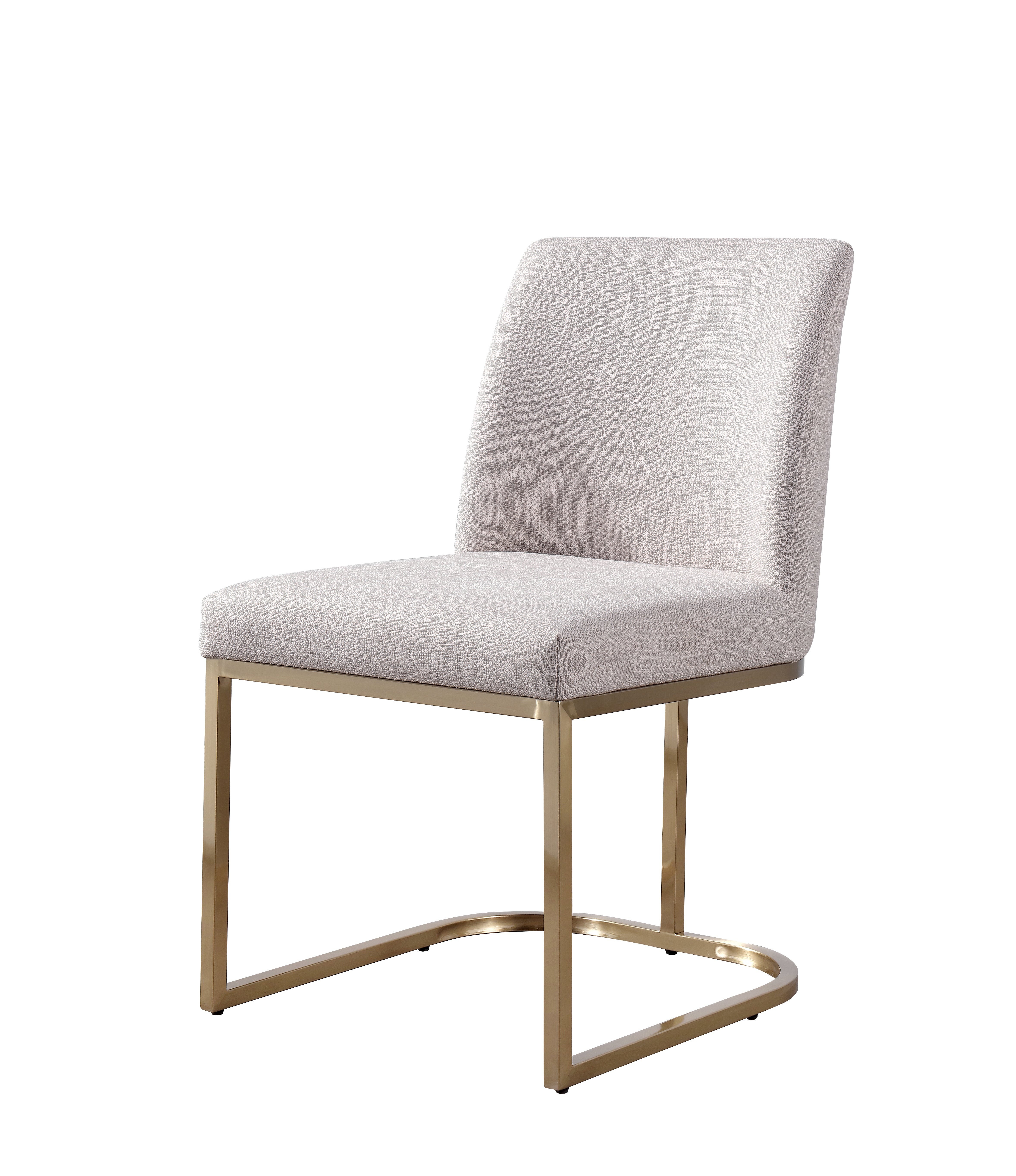 Alexa RF-1574-DC2 Chair — Light Beige — Linen (708-2) — Gold Legs