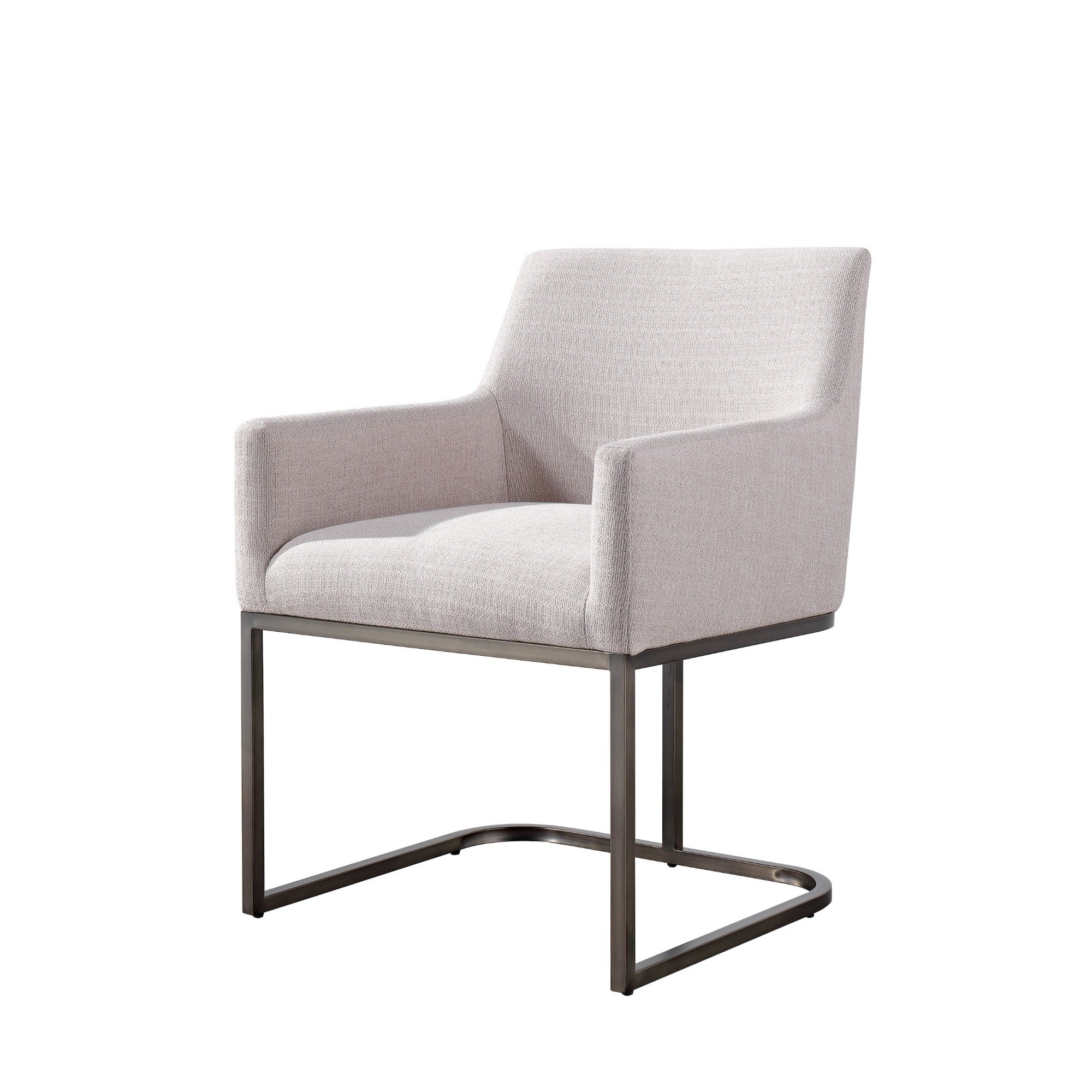 Alexa RF-1574-DC3 Chair — Light Beige — Linen — Bronze Legs