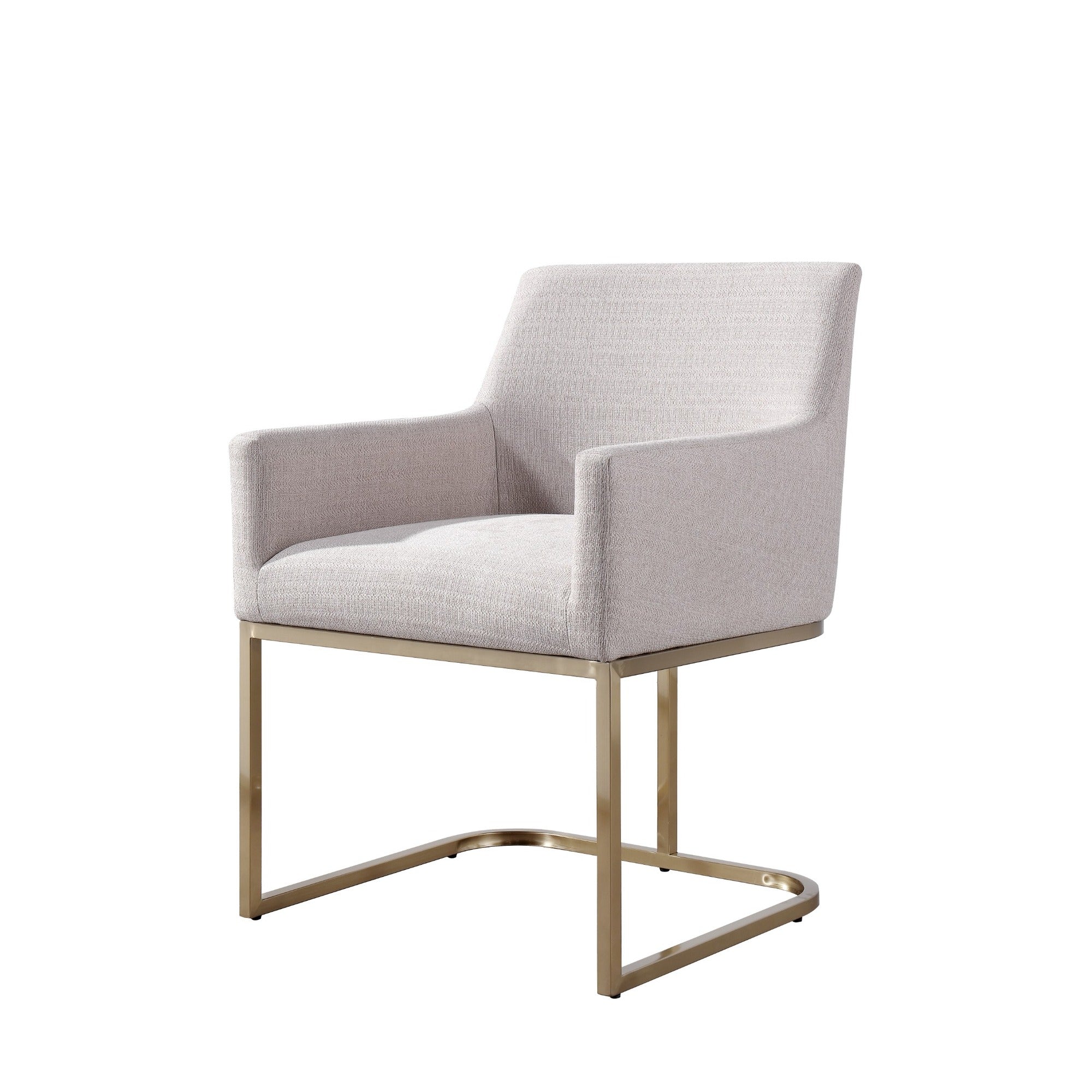 Alexa RF-1574-DC3 Chair — Light Beige — Linen (708-2) — Gold Legs