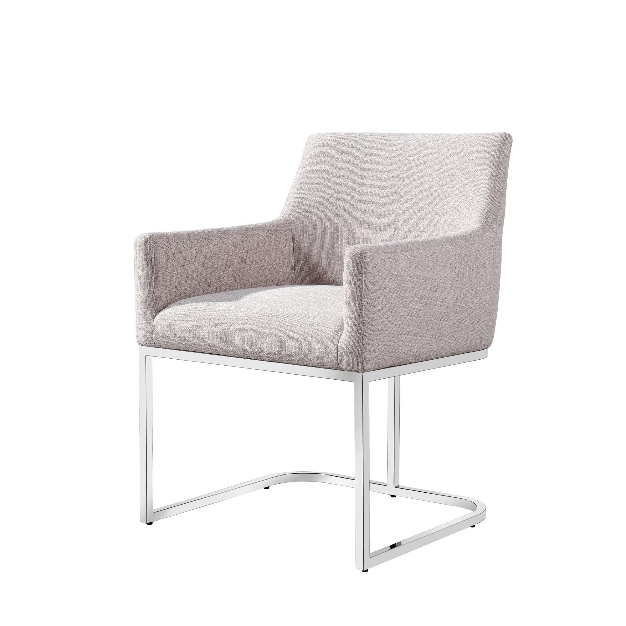 Alexa RF-1574-DC3 Chair — Light Beige — Linen — Silver Legs