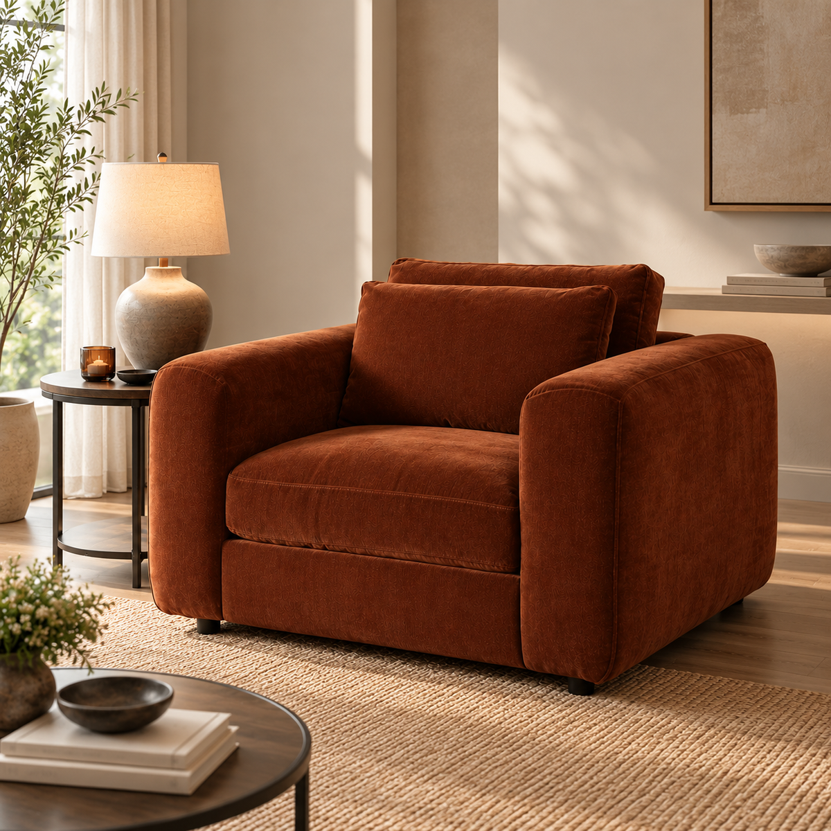 Terrona Arm Chair - Maroon