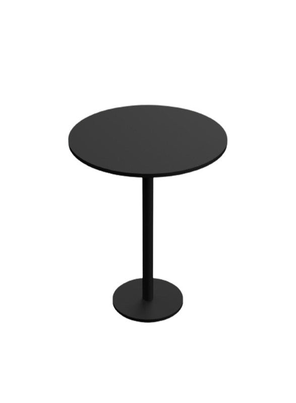 Royal | SycamoreSymphony Side Table in Metal & Marble Alternative - Black - 40x55 cm