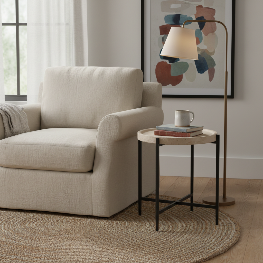 Theron Round End Table
