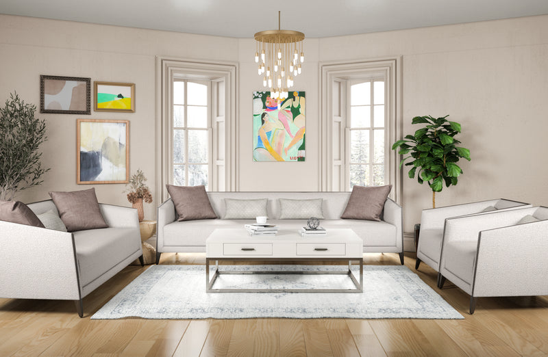 Prestige Cream 3 Seater Sofa