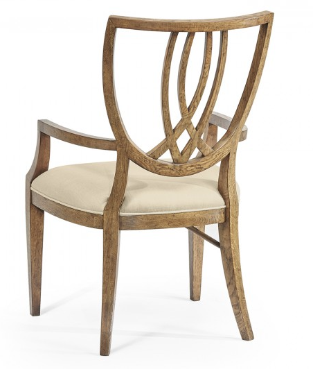 Cambridge Collection - Shield Back English Brown Oak Dining Arm Chair
