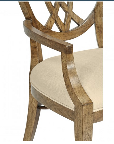 Cambridge Collection - Shield Back English Brown Oak Dining Arm Chair