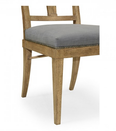 Cambridge Collection - Cut-Out English Brown Oak Dining Side Chair