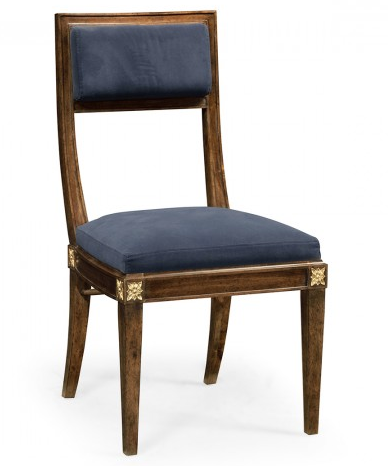 JC Edited - Cambridge Collection - Open Back Bleached Crotch Walnut Dining Chair