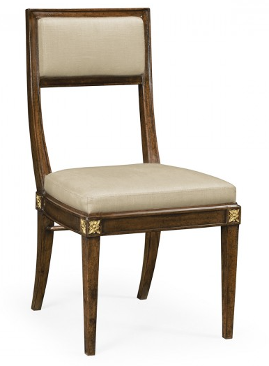Cambridge Collection - Open Back Bleached Crotch Walnut Dining Chair