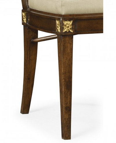 Cambridge Collection - Open Back Bleached Crotch Walnut Dining Chair