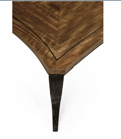 Cambridge Collection - Large Square Curved Daniella & Burl Walnut Coffee Table