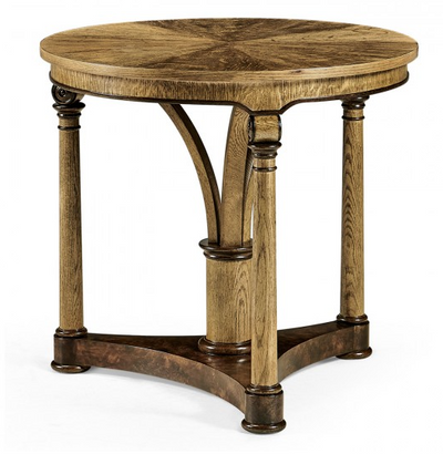 Cambridge Collection - Round English Brown Oak Lamp Table