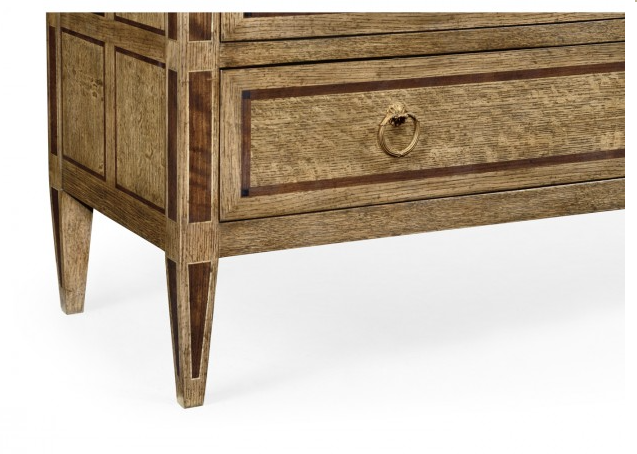 Cambridge Collection - Rectangular English Brown Oak Chest of Drawers