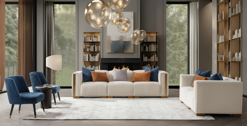 Elegant Embrace Beige Armless Chair