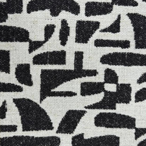 Cletus Printed Black Accent Chair