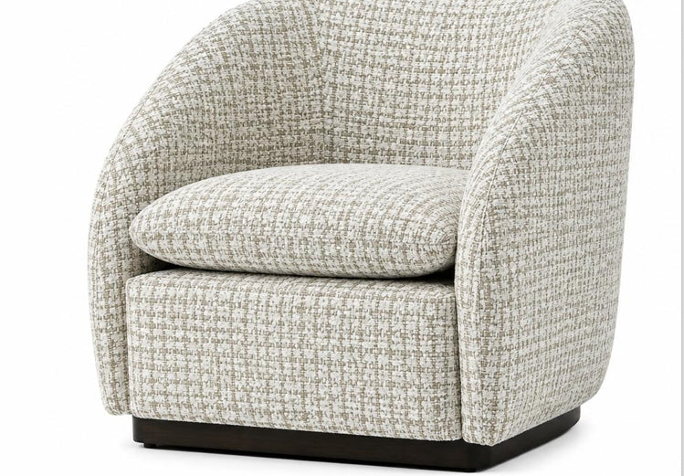 Oria Printed Off White Accent Chair