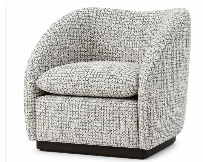 Oria Printed Grey Accent Chair